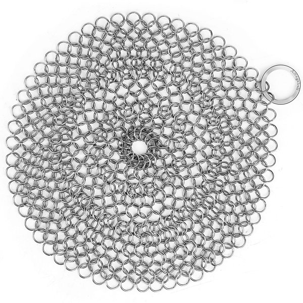 Amagabeli 7”X7” 316 Stainless Steel Cast Iron Cleaner Chainmail